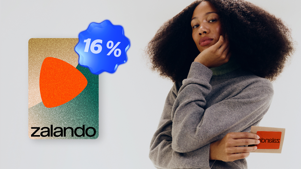 Få 16 % cashback på gavekort til Zalando